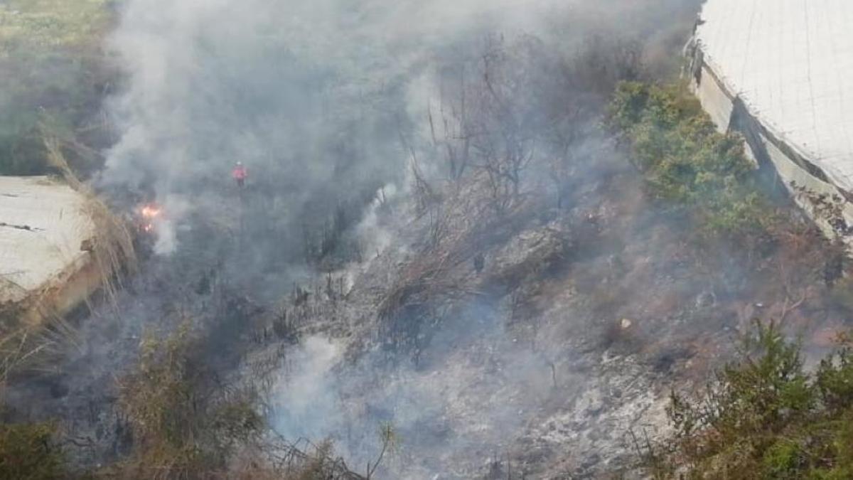 Imagen del incendio en El Morche