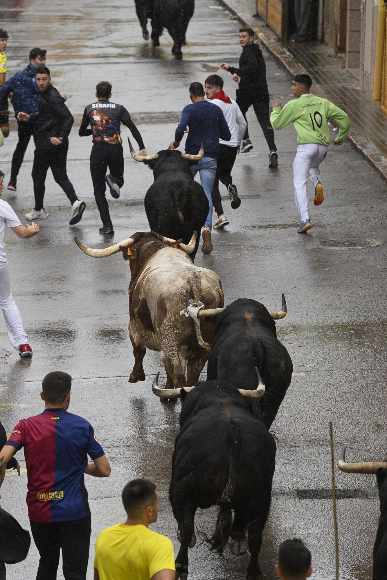 Velocidad y peligro en el histórico encierro de Victoriano del Río en la Vall d'Uixó