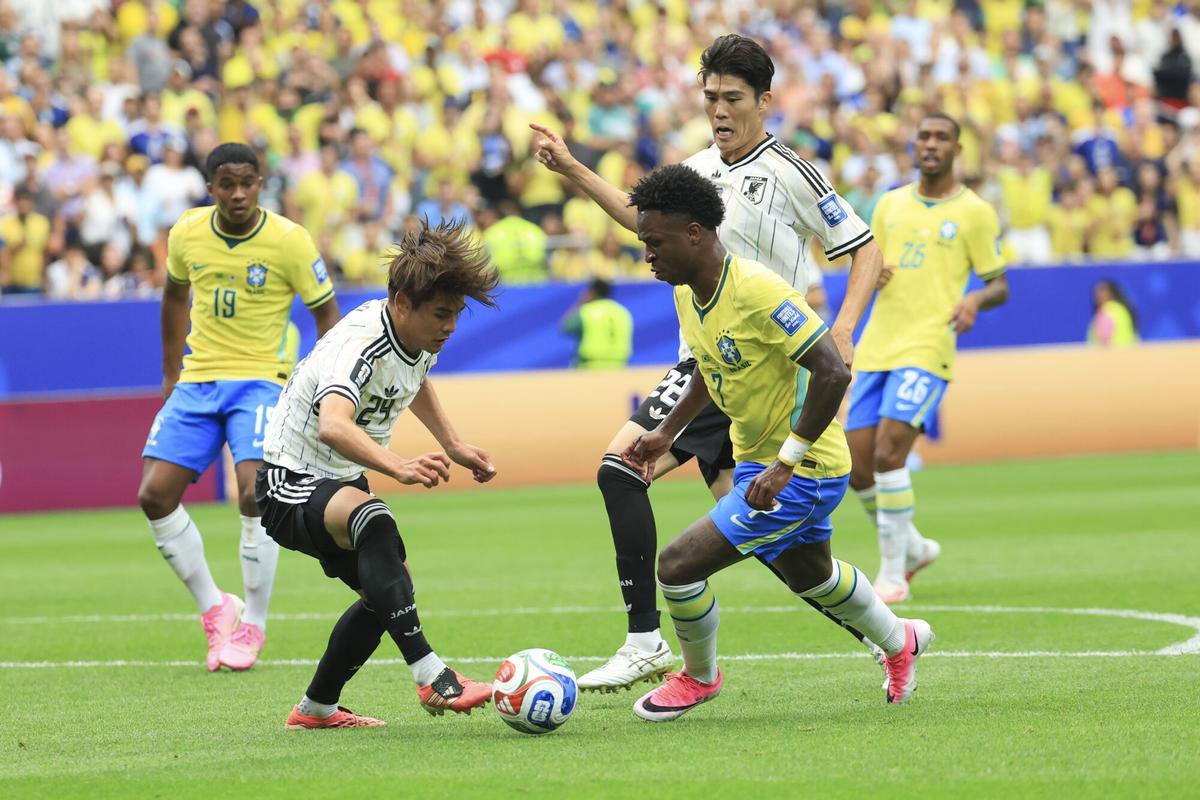 Vinícius, durante el Brasil-Japón.