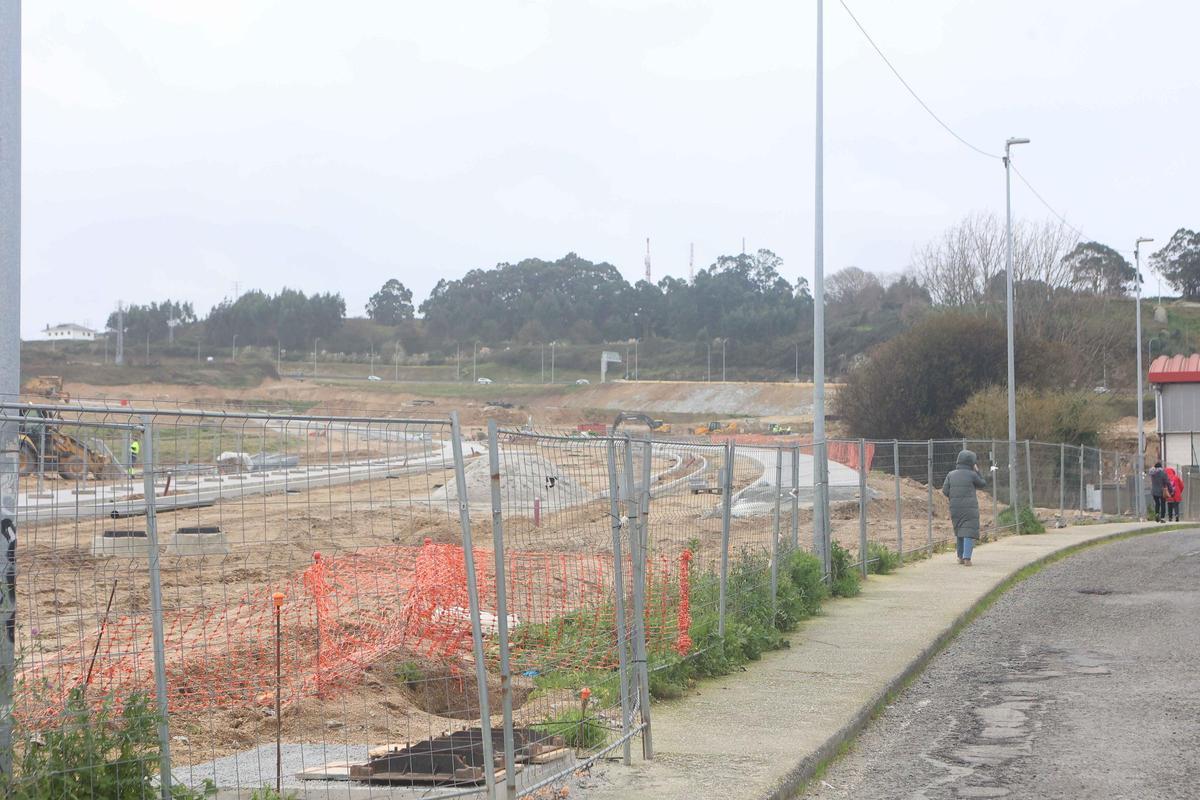 Obras de construcción del polígono urbanístico de Visma