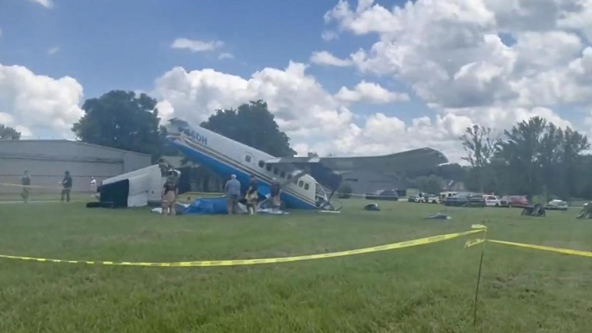 El avión accidentado en Tenesee.