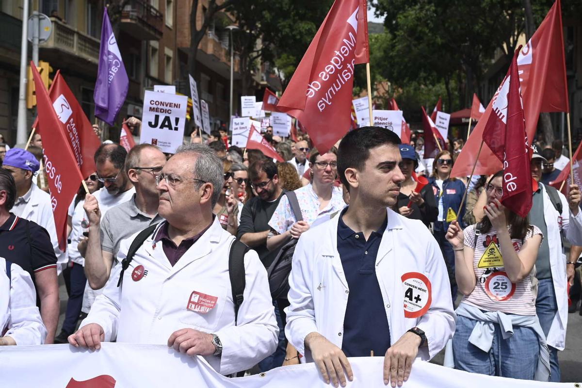 Manifestación de médicos en Barcelona