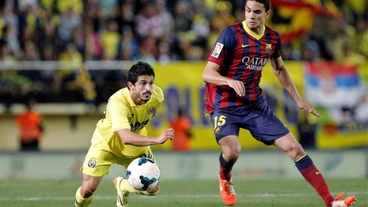 Bartra, en un partido con el Barça