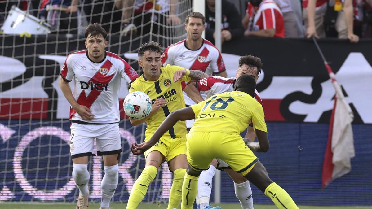 Imagen durante el partido en Vallecas.
