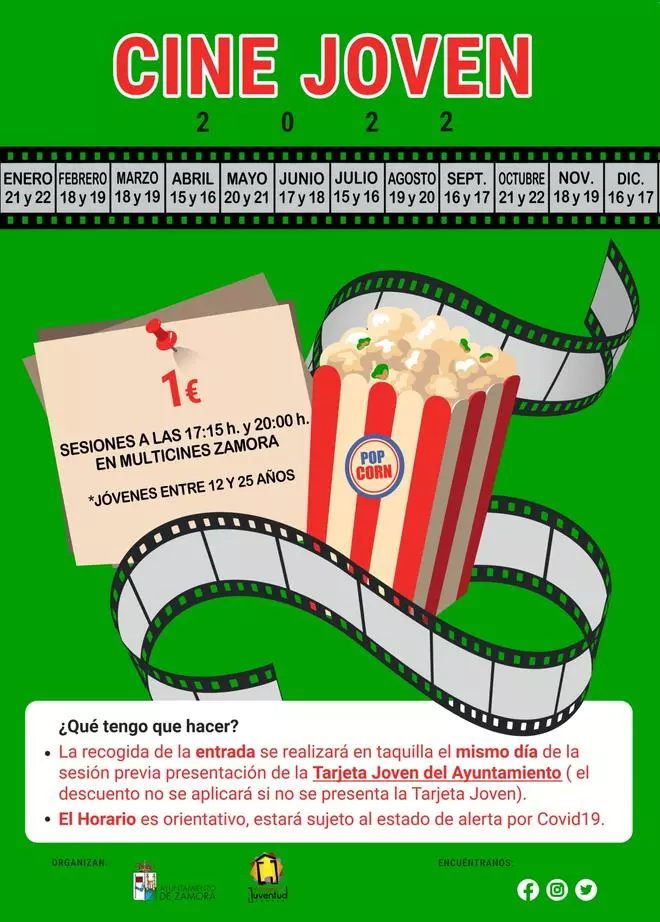 Los jóvenes, al cine por un euro