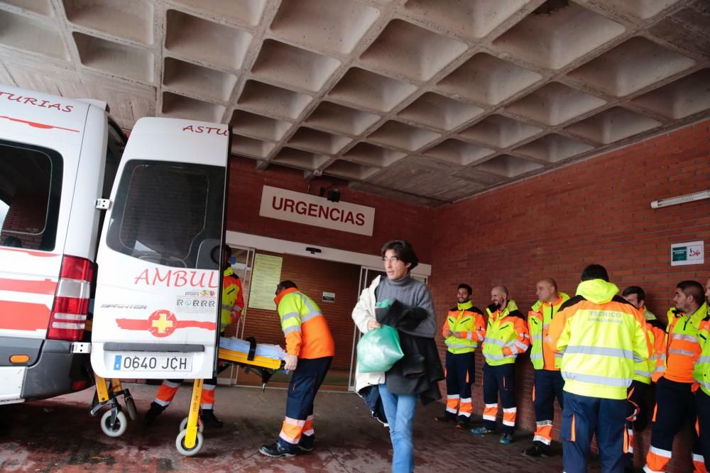 "Temporal en Asturias: El hospital de Arriondas, d