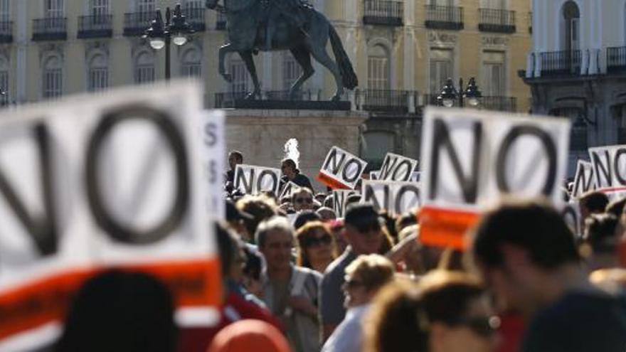 Protestas el pasado domingo en Madrid.