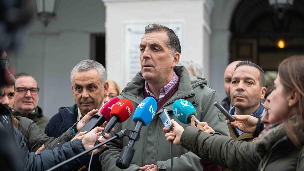 El portavoz nacional de Vox en Inmigración, Interior y Seguridad, Samuel Vázquez, este lunes en Mérida