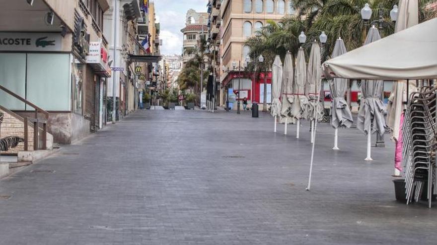 La calle del Castillo vacía durante la pandemia.