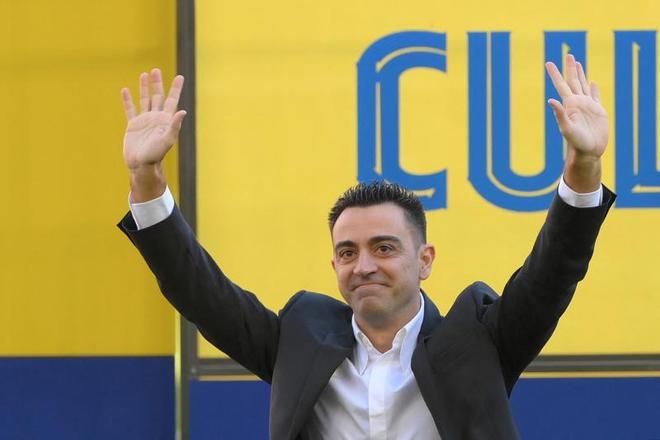 La presentación de Xavi Hernández, en imágenes