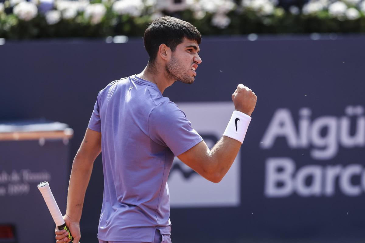 Carlos Alcaraz, en la edición de 2025 del Open Banc Sabadell de tenis.