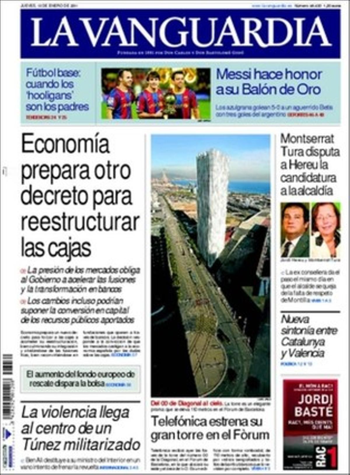 ’La Vanguardia’ dóna a més rellevància en pàgines interiors al fet que Catalunya, València i Múrcia exigeixen a Foment que concreti el corredor ferroviari del Mediterrani, i que la Xina prohibeix importar ous i carn de porc d’Alemanya.