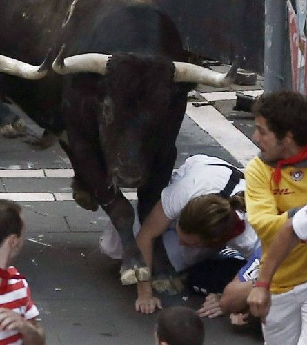 SEGUNDO ENCIERRO CON TOROS DE LA GANADER?A DE DOLORES AGUIRRE YBARRA