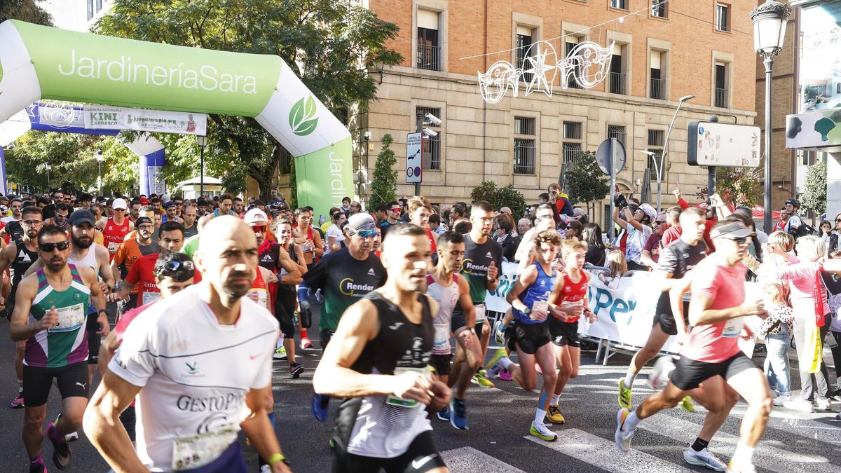 Línea de salida en la última edición de la Carrera Solidaria Kini Carrasco.