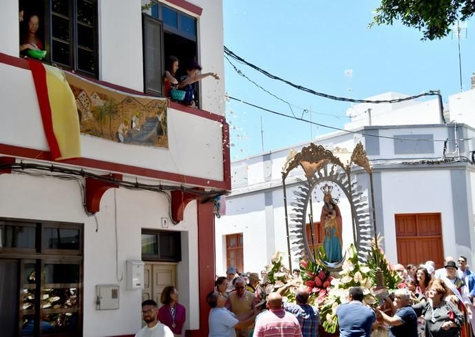 05/08/2019 LOMO MAGULLO. TELDE. Procesión de la Virgen de Las Nieves y pase de mascotas al finalizar el acto.   Fotógrafa: YAIZA SOCORRO.  | 05/08/2019 | Fotógrafo: Yaiza Socorro