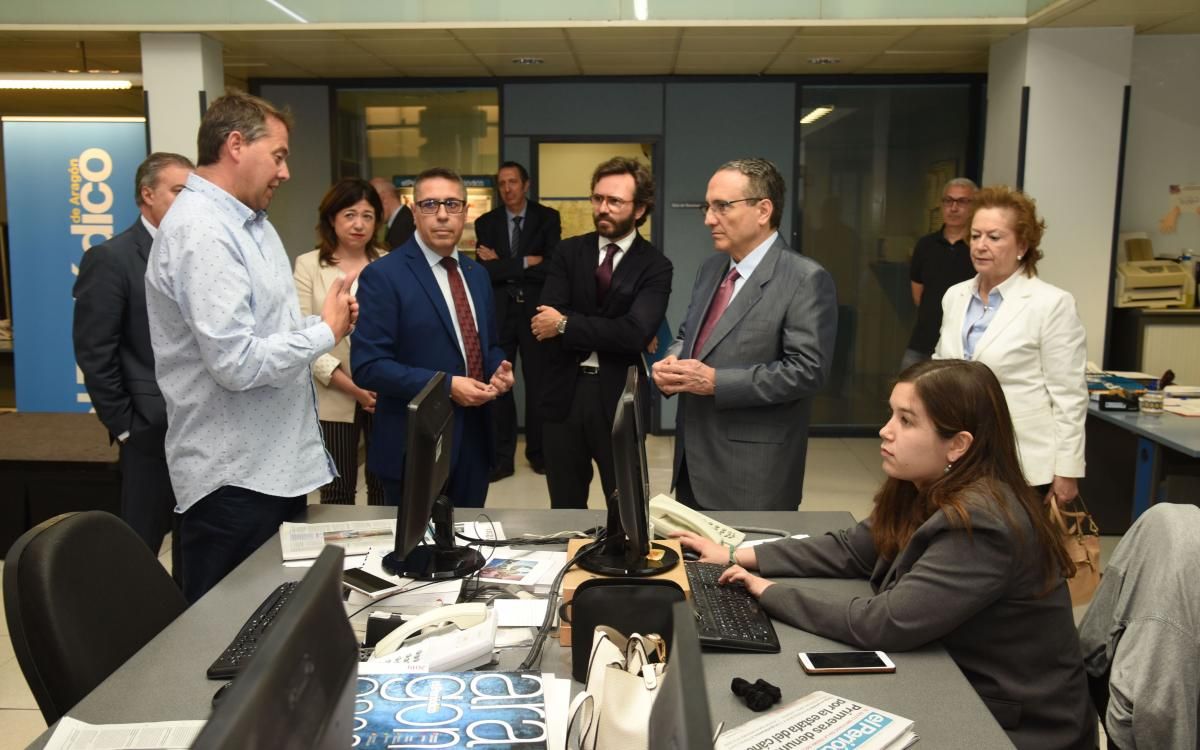 Visita de Javier Moll, presidente de Prensa Ibérica, a EL PERIÓDICO DE ARAGÓN