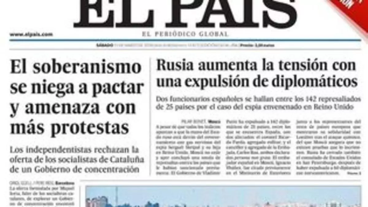 "El soberanismo se niega a pactar y amenaza con más protestas" ('El País')