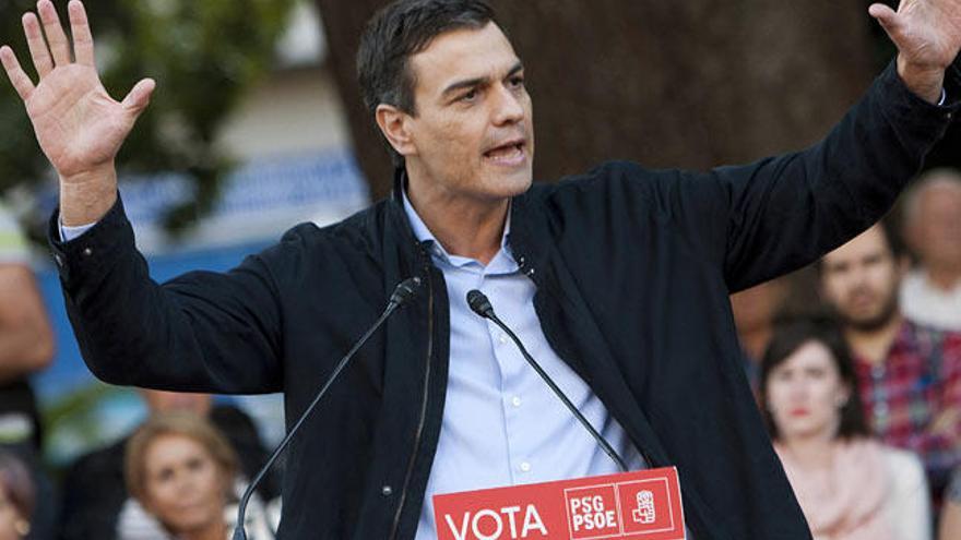 Pedro Sánchez, hoy en Redondela // EFE