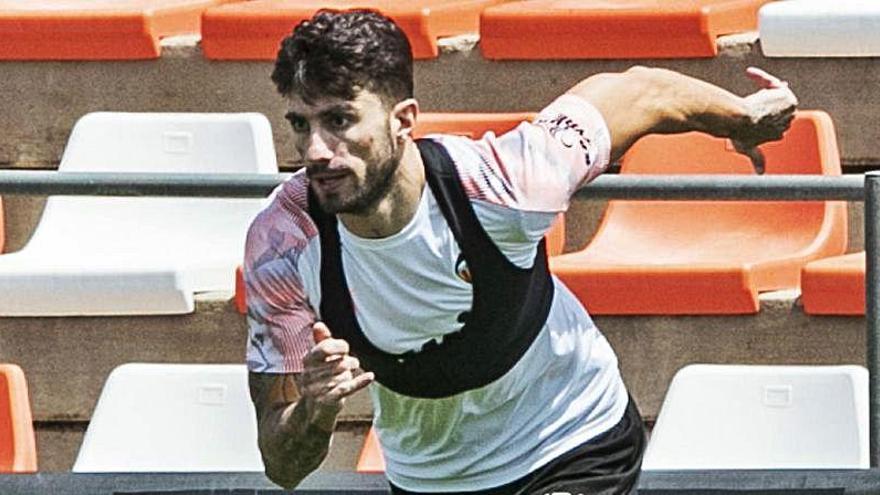 Piccini, en los entrenamientos individuales.