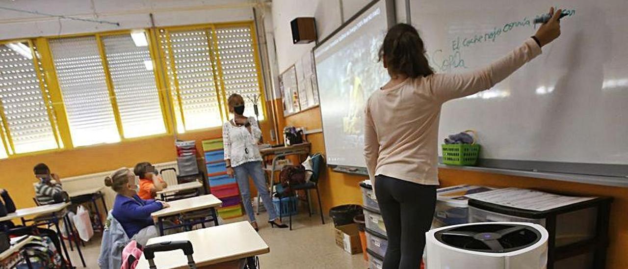 Aula de Primaria en la provincia.