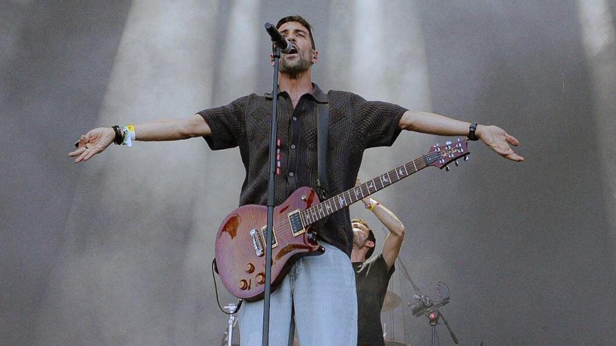 Ferran Massegú cantant al Cabró Rock de Vic el mes passat. | BLANCA VIÑAS