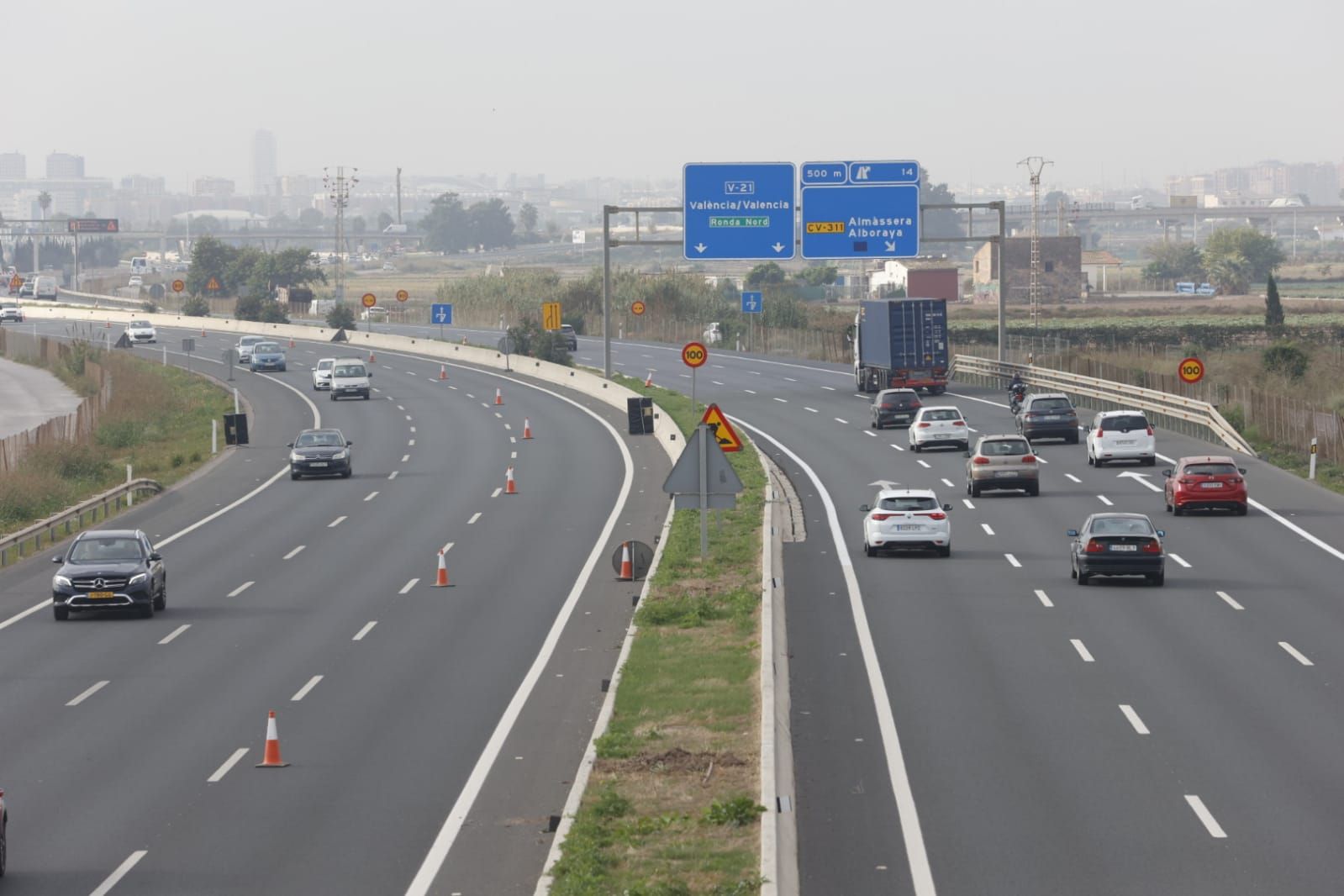 Abre el tercer carril de entrada de la carretera de Barcelona tras cuatro años de obras