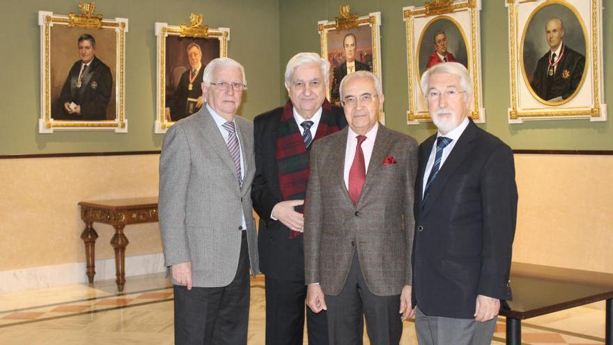 Los notarios Julio Sabater, Miguel Giner, José Luis López Rodríguez y Salvador Alborch