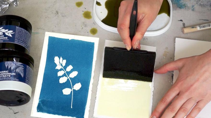 La imagen reproducida I. Cianotipias