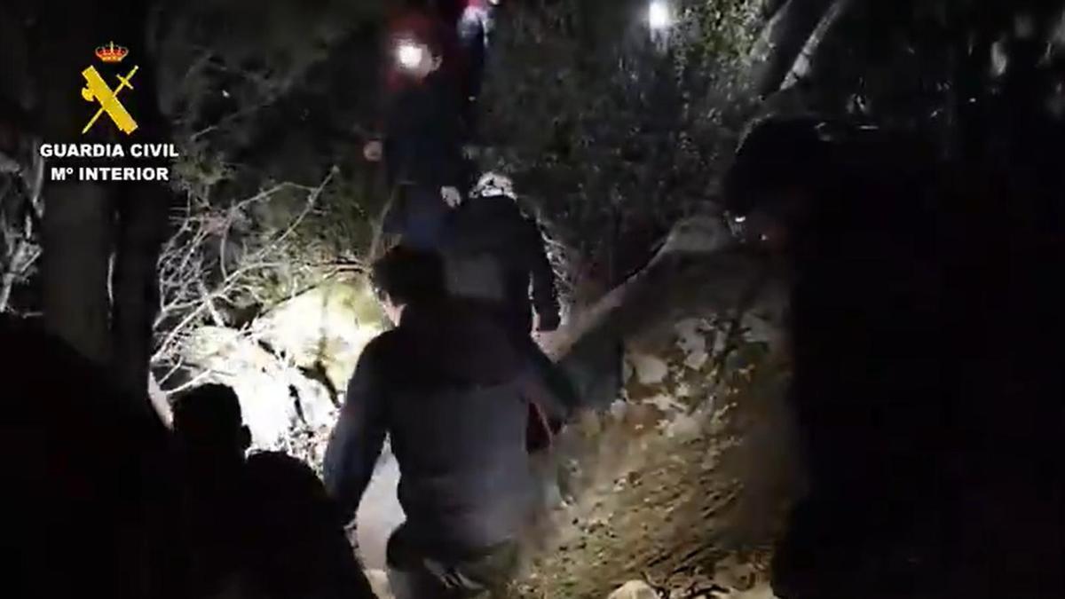 Un momento del rescate.