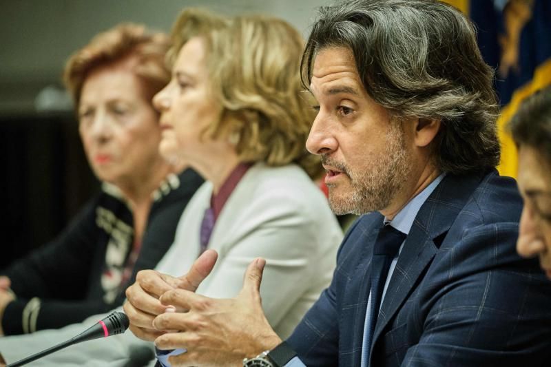 Presentación de Fuimos nosotras, las primera parlamentarias de la Democracia (Magis Iglesias) Asisten Gustavo Matos, presidente del Parlamento de Canarias, y María José Guerra Palmero, consejera de Educación  | 10/02/2020 | Fotógrafo: Andrés Gutiérrez Taberne