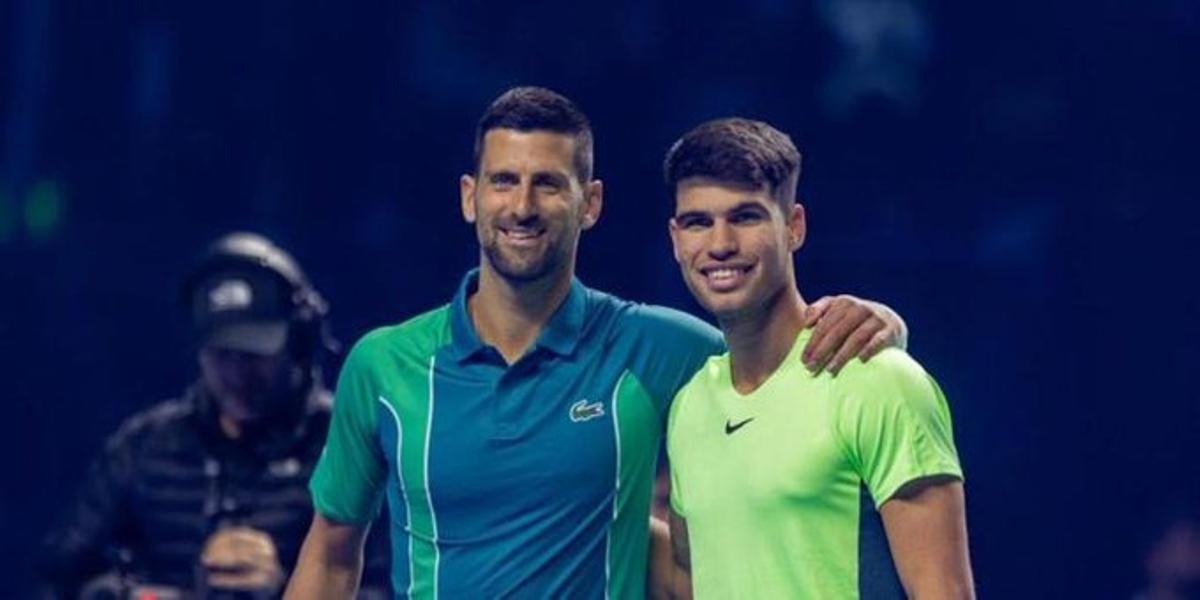 Novak Djokovic y Carlos Alcaraz.