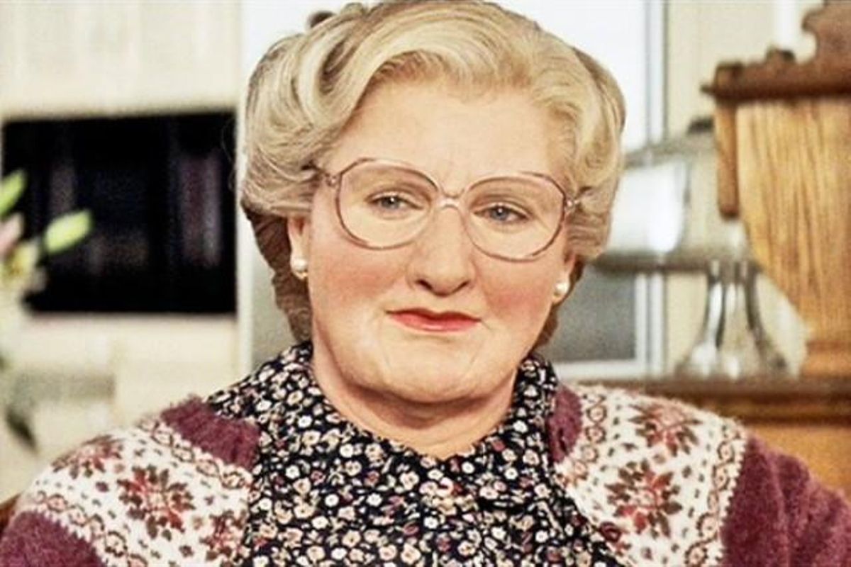 Robin Williams a ’Mrs Doubtfire’ (1993).