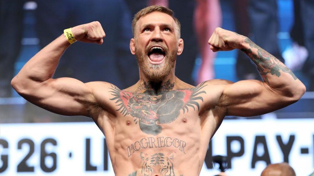 McGregor, en el pesaje antes de un combate