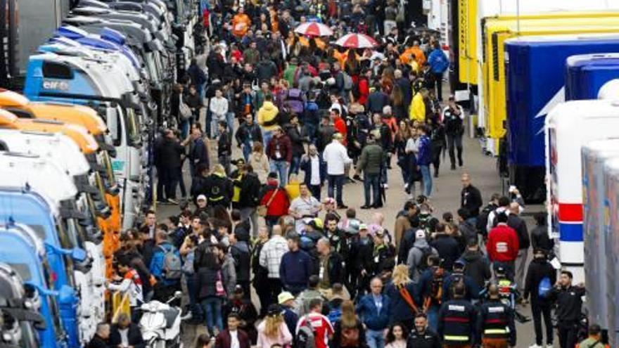 Imagen del «paddock» del Circuit Ricardo Tormo en uno de los últimos grandes premios.