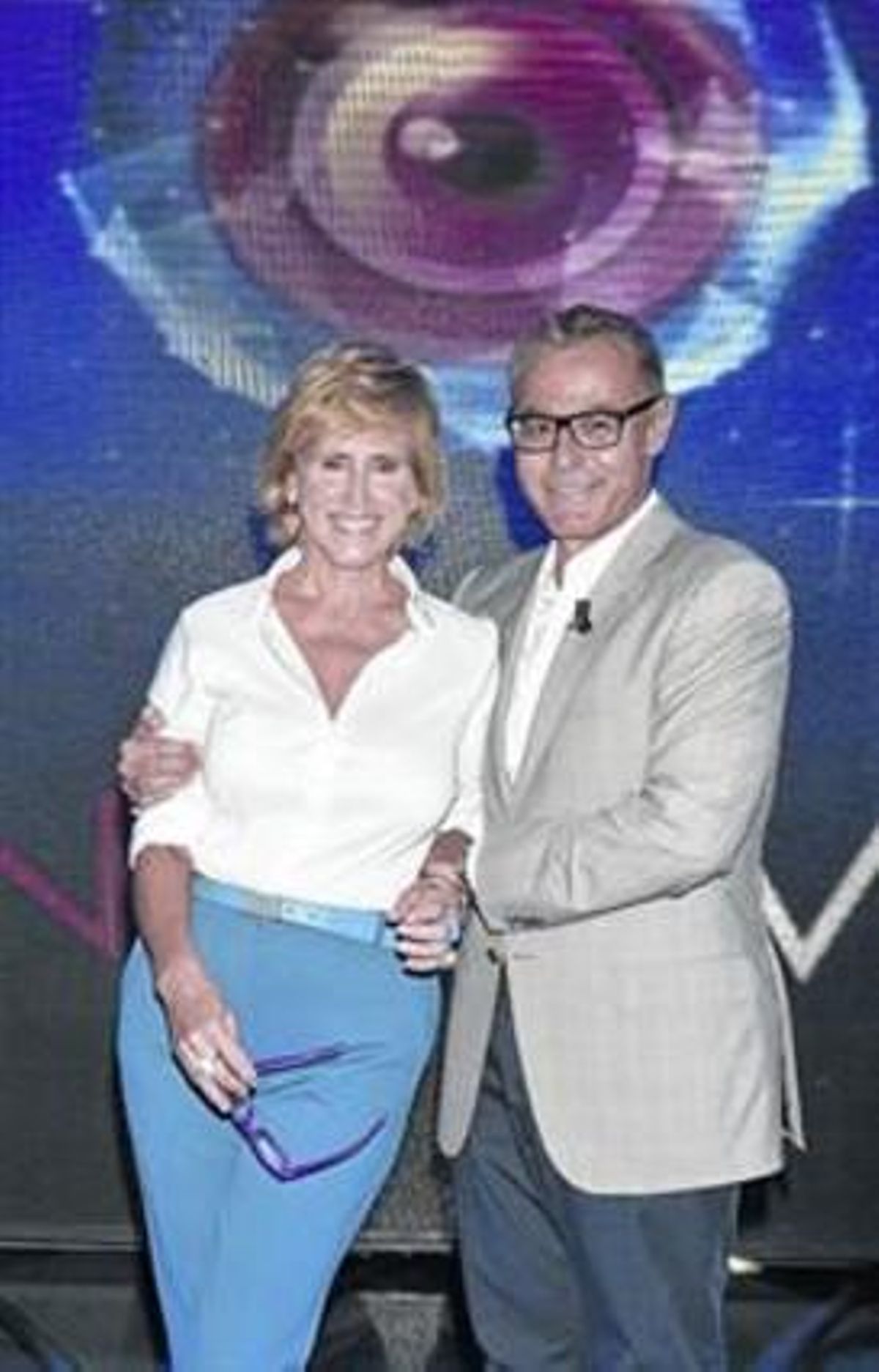 Mercedes Milá i Jordi González, en la presentació de ’Gran hermano’. Mercedes Milá i Jordi González, en la presentació de ’Gran hermano’.