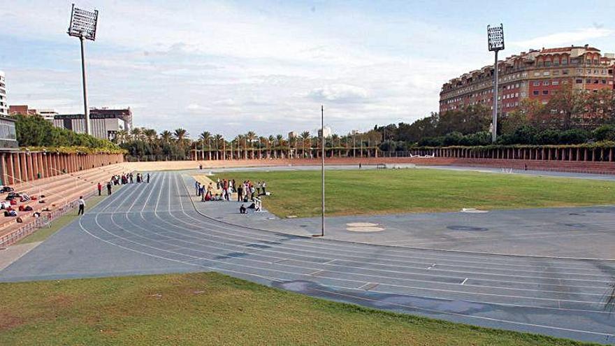 Panorámica del Estadio del Turia en València.