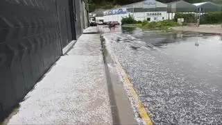 Granizadas importantes en Girona en el último día del episodio de lluvias