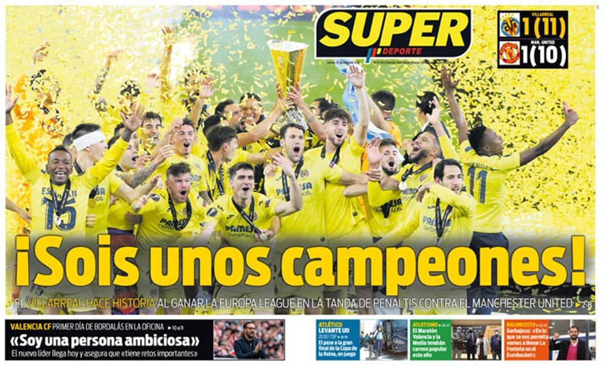 Esta es la portada de SUPER de este jueves 27