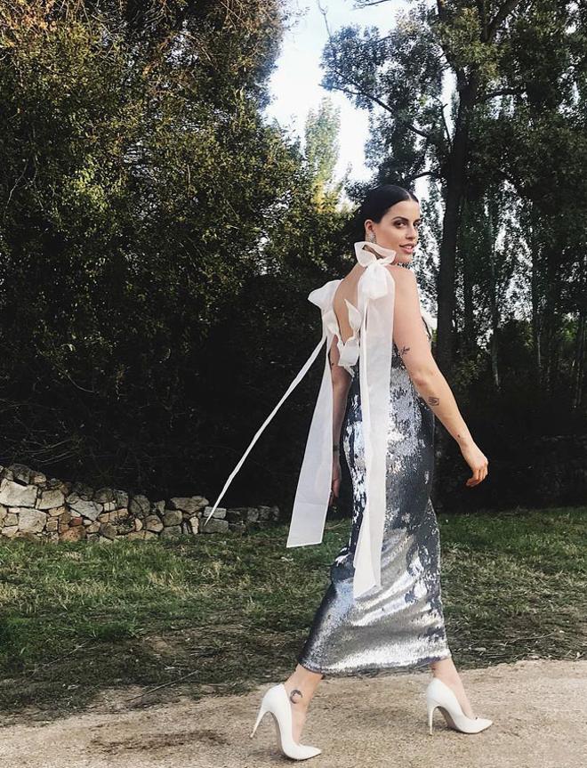 Los looks de invitadas de la boda de Pelayo Díaz: Agustina Marzari de Evangelina Bomparola