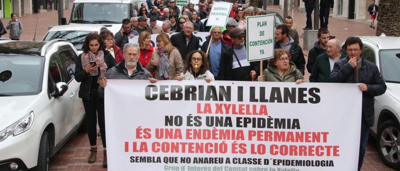 Imagen de la manifestación del martes en Cocentaina.