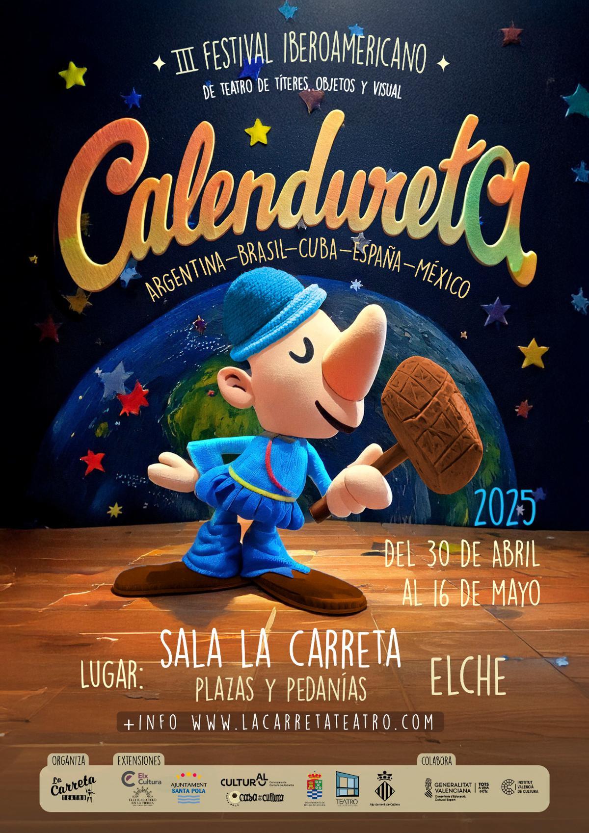 Cartel del III Festival Iberoamericano de Teatro de Títeres de Elche