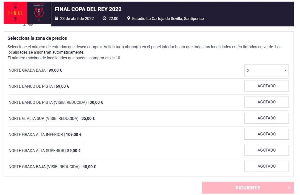 Copa Rey Entradas: Agotadas las entradas para la final de la Copa entre ...