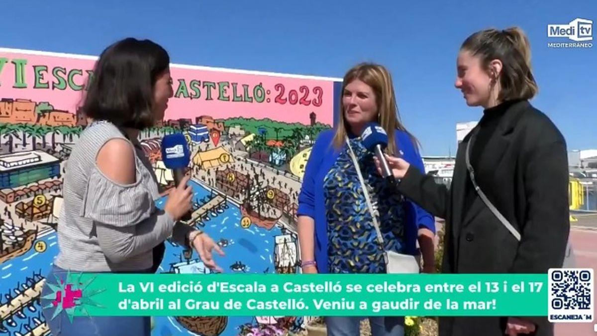 Sandra Segarra y Claudia Arrufat realizan una entrevista en el especial dedicado a Escala a Castelló.