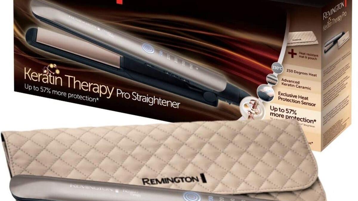 Plancha de pelo Remington.