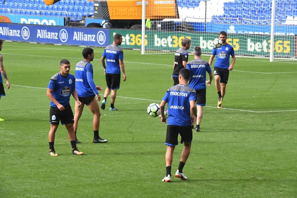 Último entrenamiento del Dépor antes del Madrid