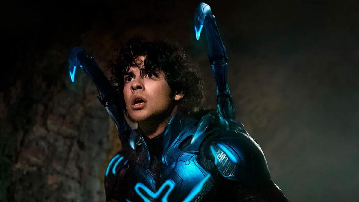 Una escena de 'Blue Beetle'.