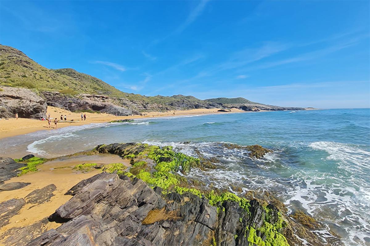 Playa de arena fina y dorada del Parque Natural de Calblanque