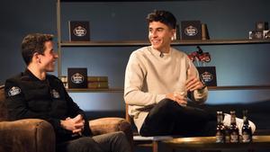 02 12 2020 Los pilotos de MotoGP y hermanos Alex Marquez (LCR Honda) y Marc Marquez (Repsol Honda) en un acto con Estrella Galicia en el teatro de La Passio de Cervera (Lleida)     Alex Marquez   Acepte el reto de LCR Honda porque es un paso al lado  no atras     DEPORTES  ESTRELLA GALICIA 0 0