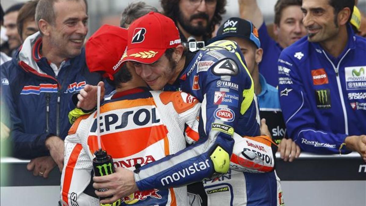 Dani Pedrosa y Valentino Rossi siempre han mantenido una relación correcta