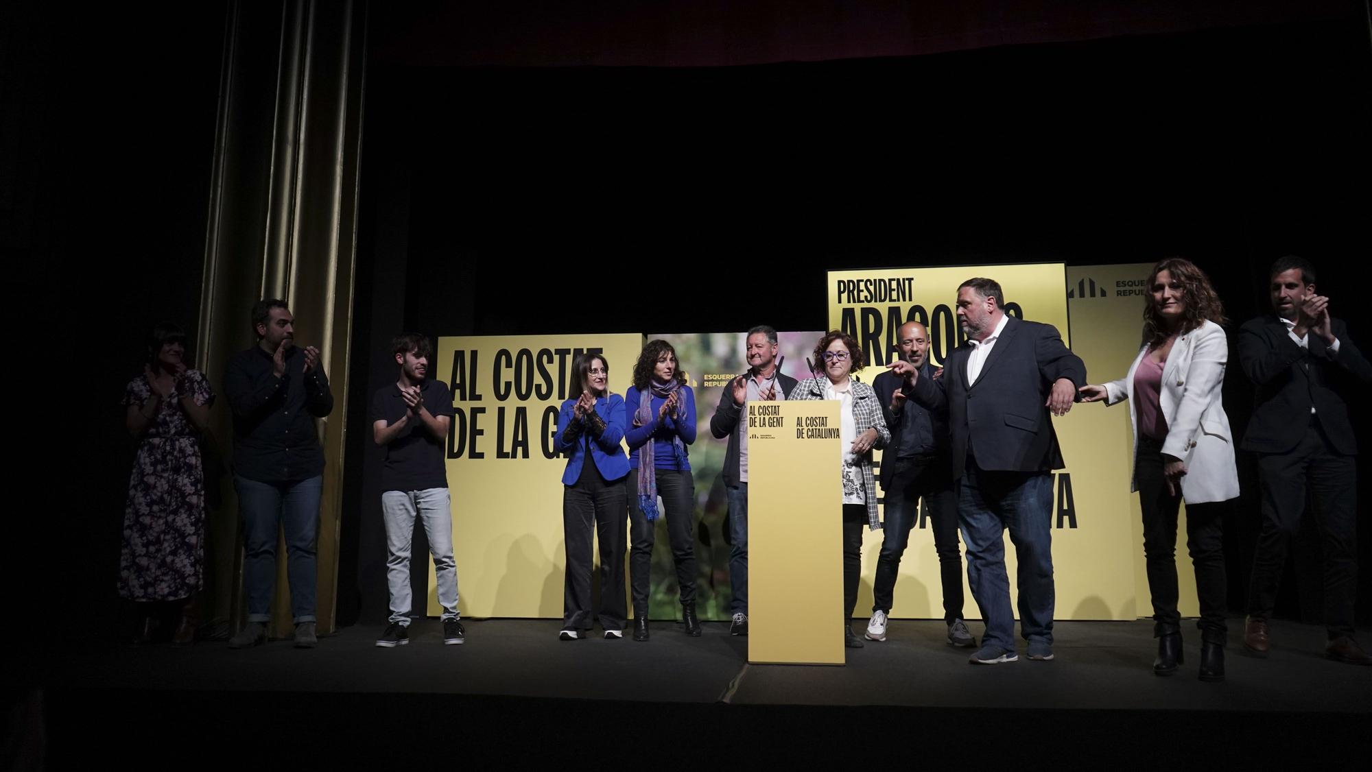 L'acte de campanya electoral d'ERC a Manresa, en fotos